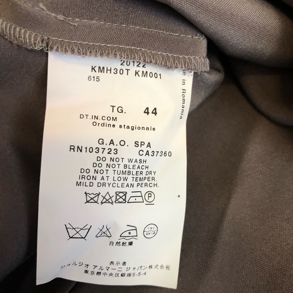 NWT Armani Collezioni gray/purple tank silk size zip sleeveless blouse top sz 8 - Picture 6 of 9